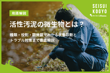 【コラム】「活性汚泥の微生物とは?種類・役割・顕微鏡でわかる状態診断とトラブル対策まで徹底解説」をアップしました。